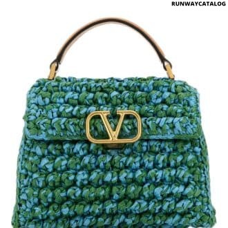 Green V Logo Satchel