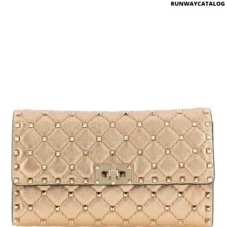 Pink Rockstud Spike Shoulder Bag