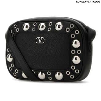 Black Nellcote Studded Leather Cross Body Bag