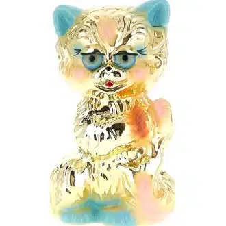 Gold Le Chat De La Maison Clutch