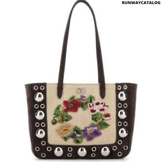 Brown Nellcote Embroidered Tote