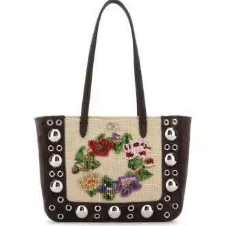 Brown Nellcote Embroidered Tote