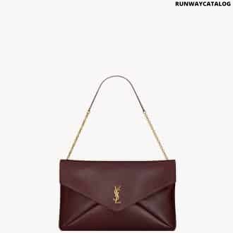 CASSANDRE LARGE POUCH ON CHAIN IN SHINY LEATHER