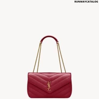 LOULOU MEDIUM IN MATELASSÉ LAMBSKIN DEEPLY RED