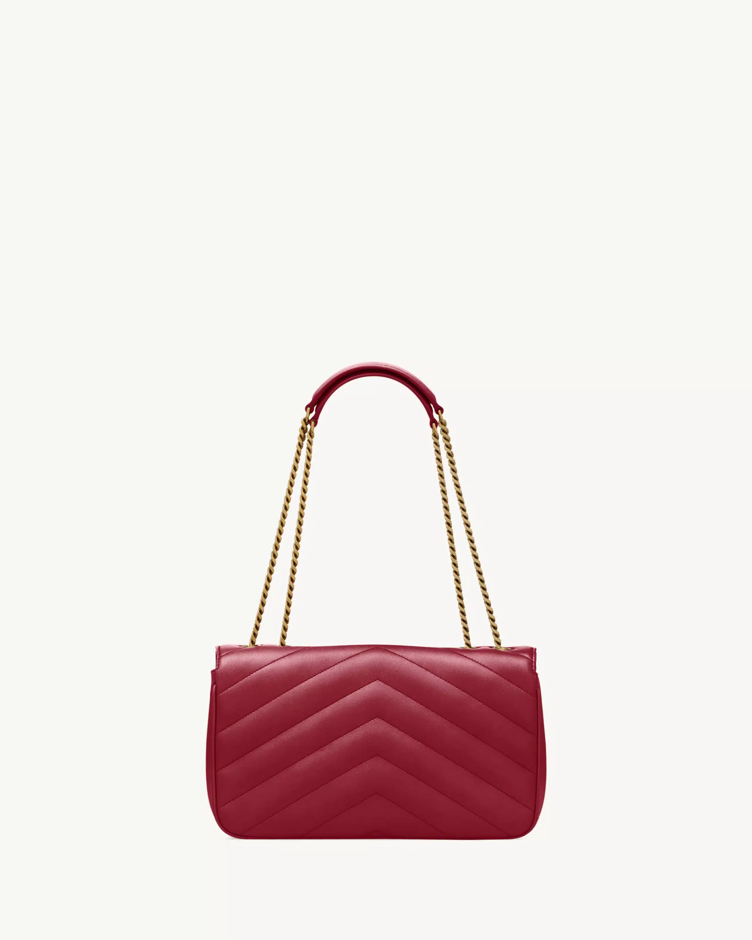 LOULOU MEDIUM IN MATELASSÉ LAMBSKIN DEEPLY RED - Image 2