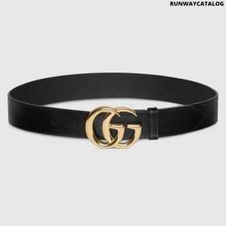 GG Marmont wide belt with shiny buckle