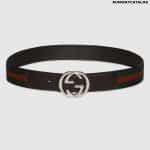 Reversible belt with Interlocking G buckle