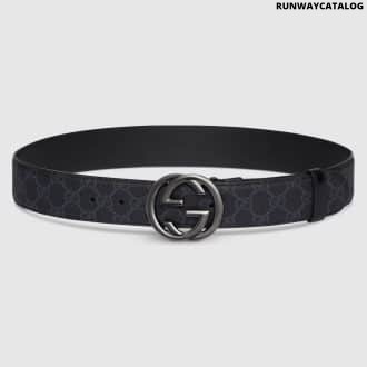 Belt with Interlocking G buckle