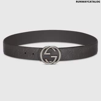 Reversible belt with Interlocking G buckle