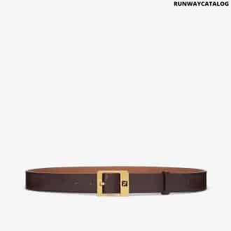 Brown leather belt