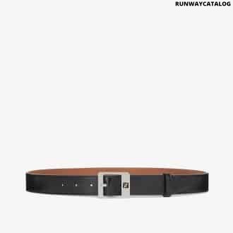 Black leather belt