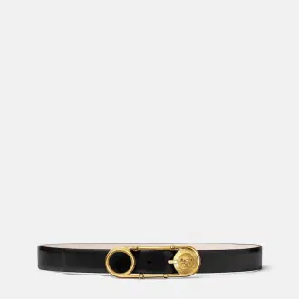 Safety Pin Leather Belt
