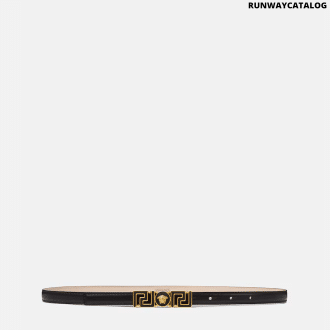 Greca Goddess Leather Belt 1.5 cm