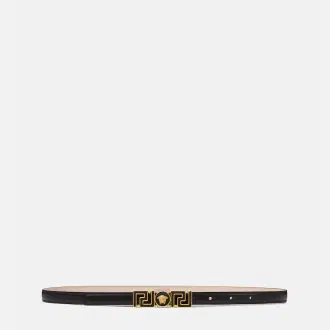 Greca Goddess Leather Belt 1.5 cm
