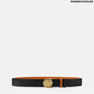 Medusa Biggie Reversible Leather Belt 4 cm
