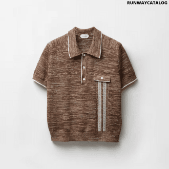 Mouliné Jacquard Knit Polo