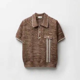 Mouliné Jacquard Knit Polo