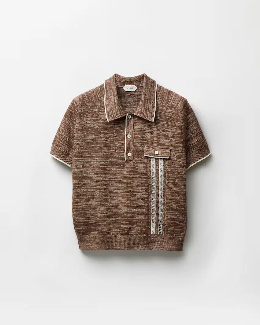 Mouliné Jacquard Knit Polo