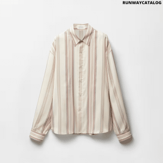 Striped Silk Loose Shirt