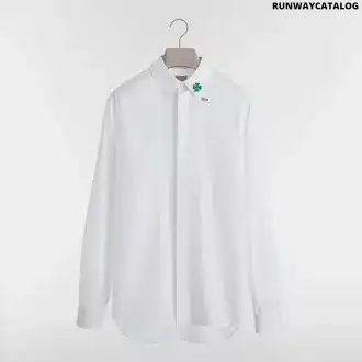 Shirt with Dior Clover Embroidery