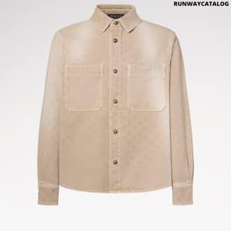 Monogram Denim Long-Sleeved Shirt