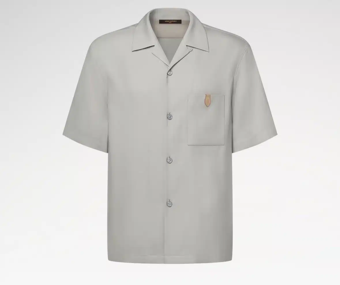 Short-Sleeved Silk, Cotton And Cashmere-Blend Open Collar Shirt - Image 2