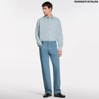 Striped Long-Sleeved Silk-Blend Shirt