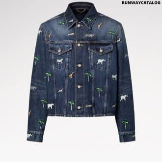 LV x The Darjeeling Limited Embroidered Long-Sleeved Denim Shirt
