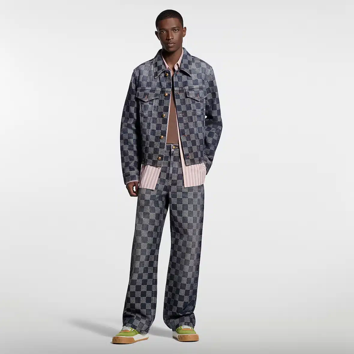 Damier Denim Long-Sleeved Shirt - Image 2