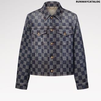 Damier Denim Long-Sleeved Shirt