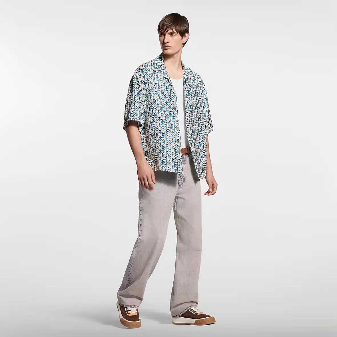 Monogram Printed Silk Short-Sleeved Shirt - Image 2