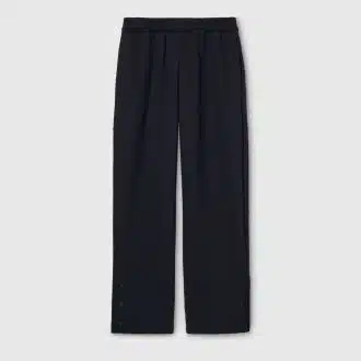 Cotton jersey leisure pants with embroidery