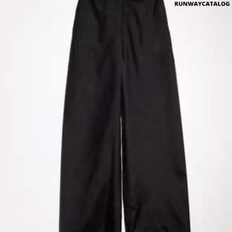 Technical silk poplin pants