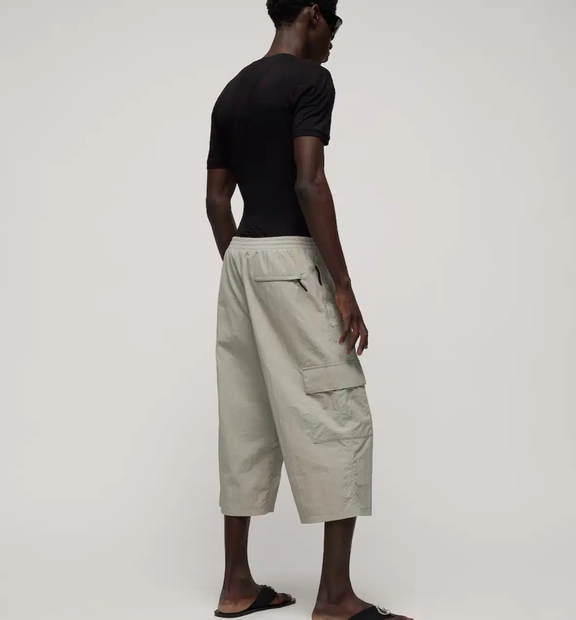 Nylon cargo pants with wrinkle effect - Image 2