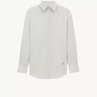CASSANDRE SHIRT IN STRIPED COTTON POPLIN CRAIE NOIR