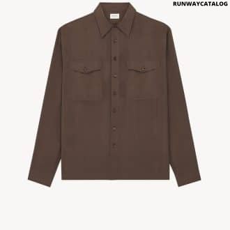 SHIRT IN SILK HABOTAI CHOCOLAT