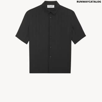 SHIRT IN MATTE AND SHINY CASSANDRE STRIPED SILK