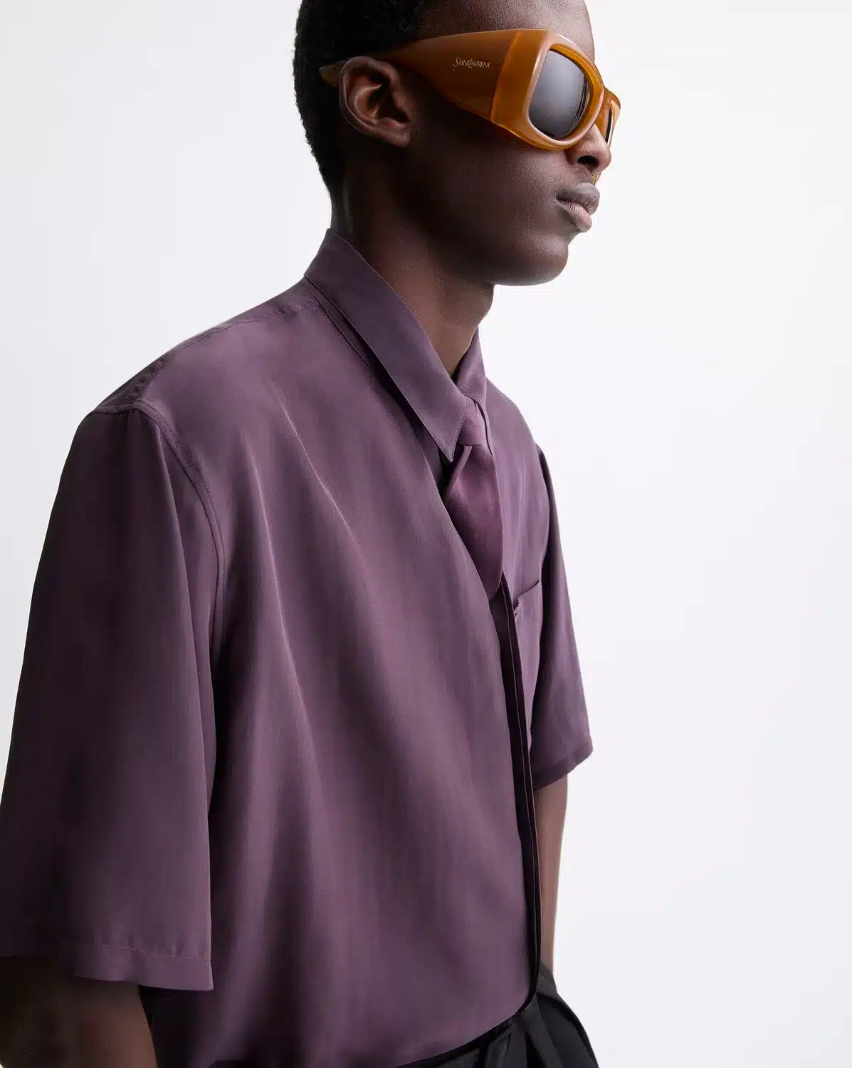 PAJAMA SHIRT IN VISCOSE AND SILK - Image 2