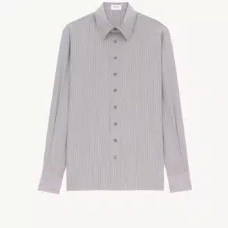 SHIRT IN STRIPED SILK