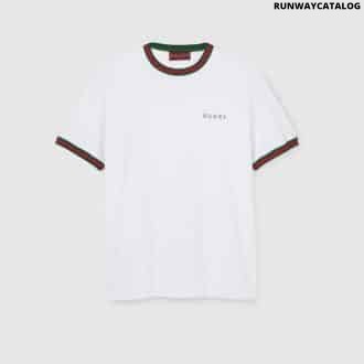 Cotton jersey T-shirt with embroidery