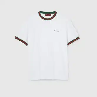 Cotton jersey T-shirt with embroidery