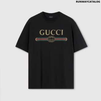 Silk blend jersey T-shirt with print