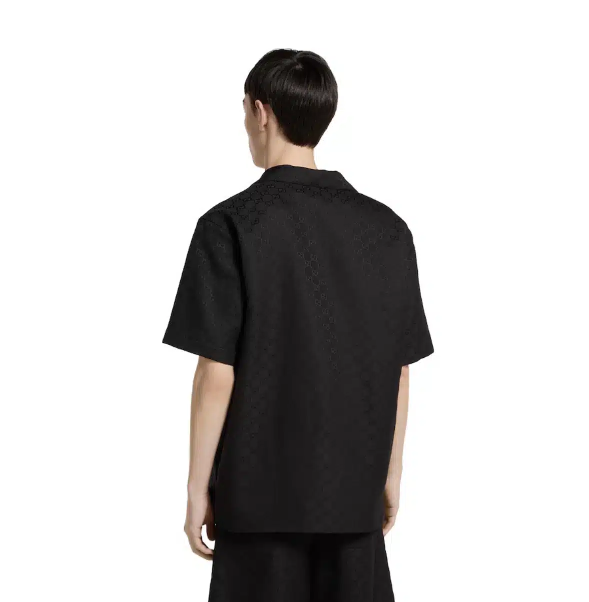 GG canvas linen blend bowling shirt - Image 2