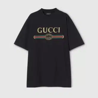 Cotton jersey and silk T-shirt with print