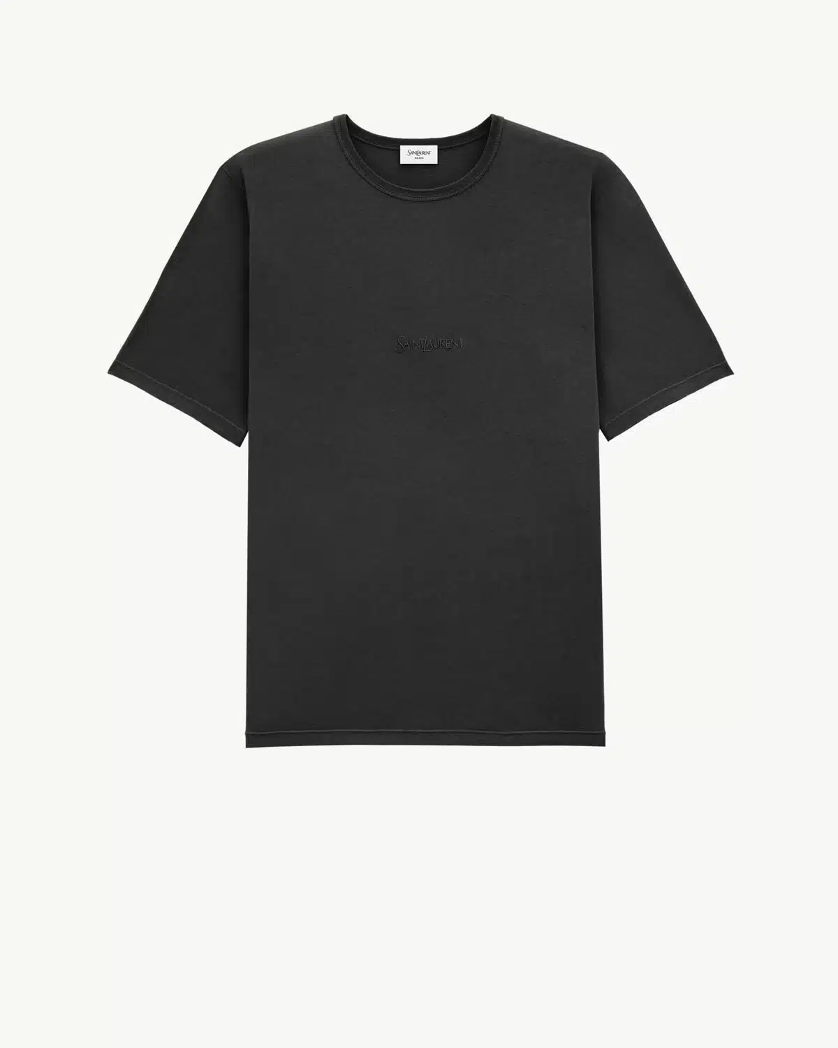 SAINT LAURENT T-SHIRT NOIR BLANCHI