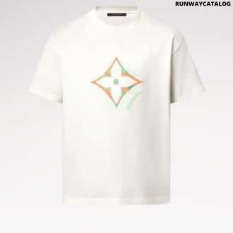 Monogram Flower 3D Gradient Print T-Shirt