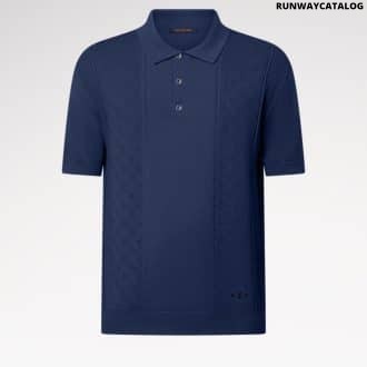Cotton-Silk Pointelle Polo Shirt