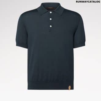 Cotton-Silk Short-Sleeved Polo Shirt