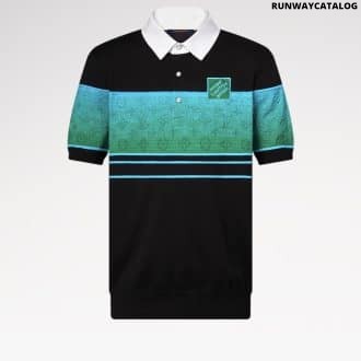 Iridescent Jacquard Short-Sleeved Polo
