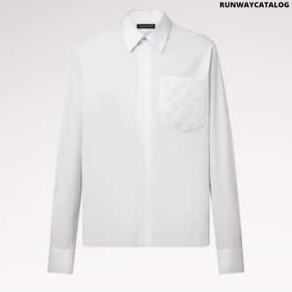 Embossed Pocket Long-Sleeved Shirt